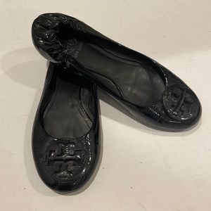Tory Burch Patent Leather Minnie Ballet Flats
